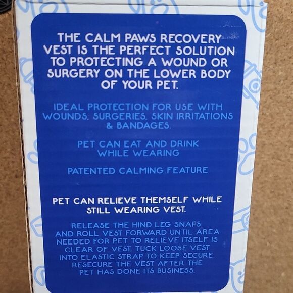 Calm Paws Recovery Vest- Size Small - Picture 4 of 5